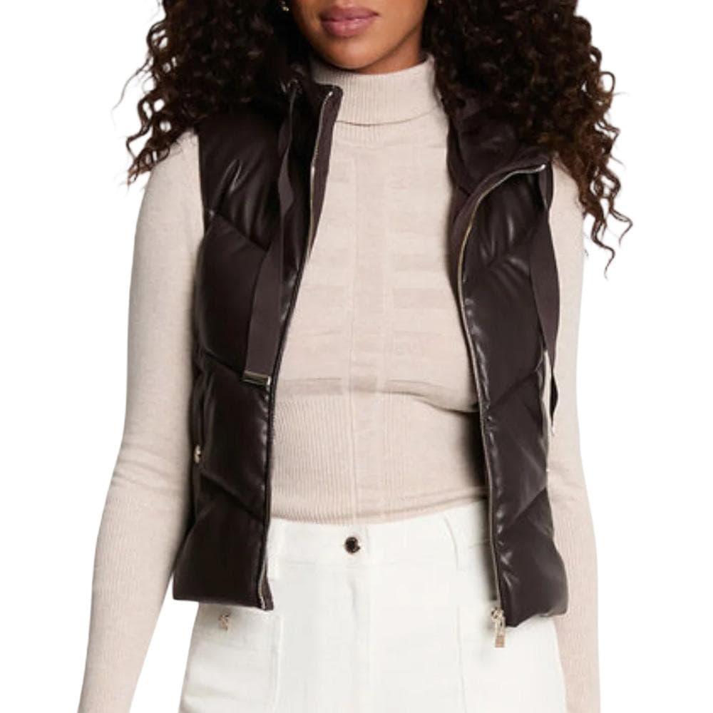 Doudoune sans manches Marron Foncé Femme Morgan GSOLO 1