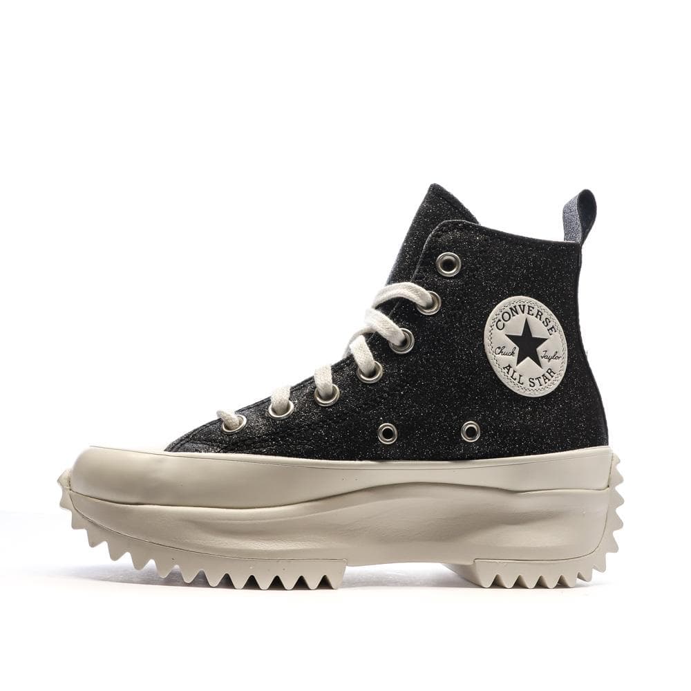 Baskets Noires à paillettes Femme Converse Run Star Hike 1