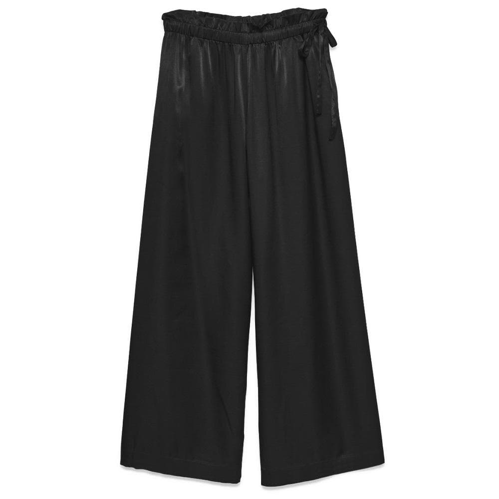 Pantalon fluide Noir Satiné Femme Vero Moda Charm 1
