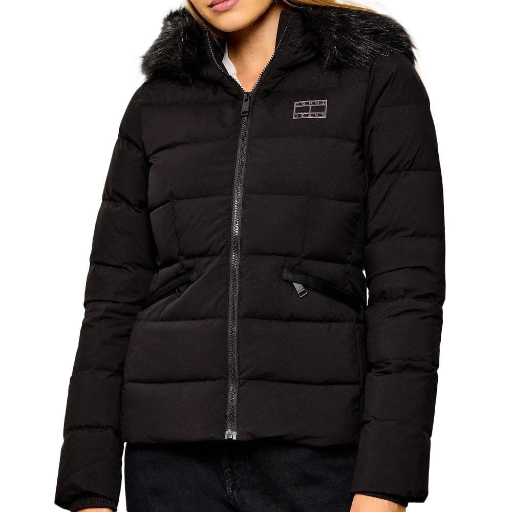 Doudoune Noire Femme Tommy Hilfiger Hood Puffer 1