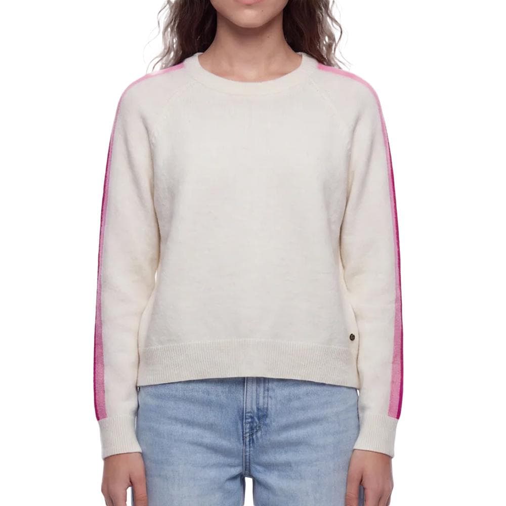 Pull Blanc/Rose Femme Teddy Smith Nana 1