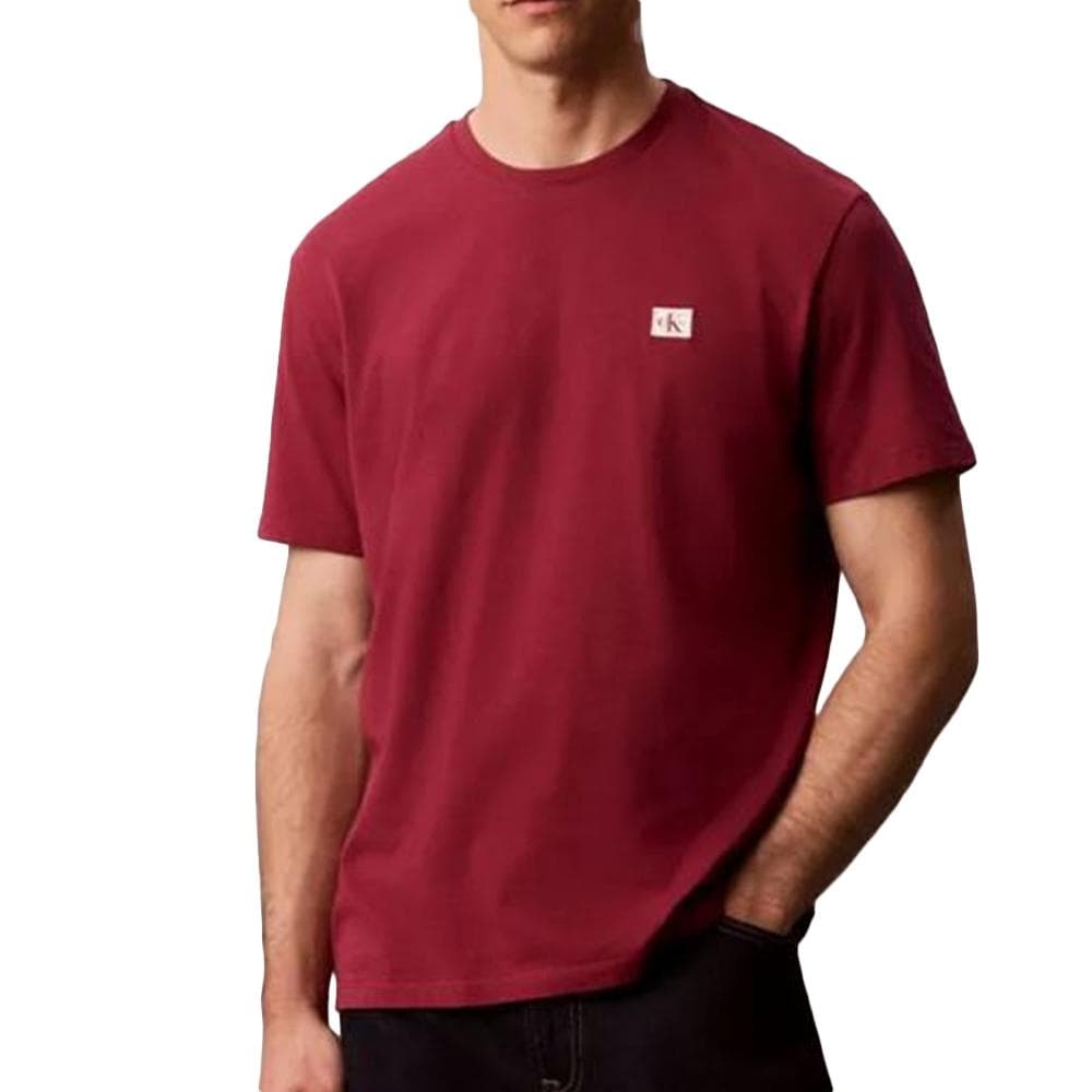 T-Shirt Rouge Homme Calvin Klein Jeans Badge L4G 1