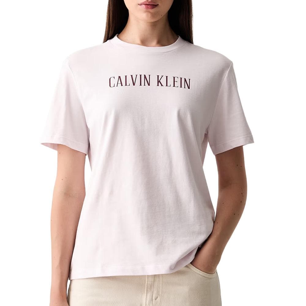 T-Shirt Rose Clair Femme Calvin Klein Jeans Varsity 1