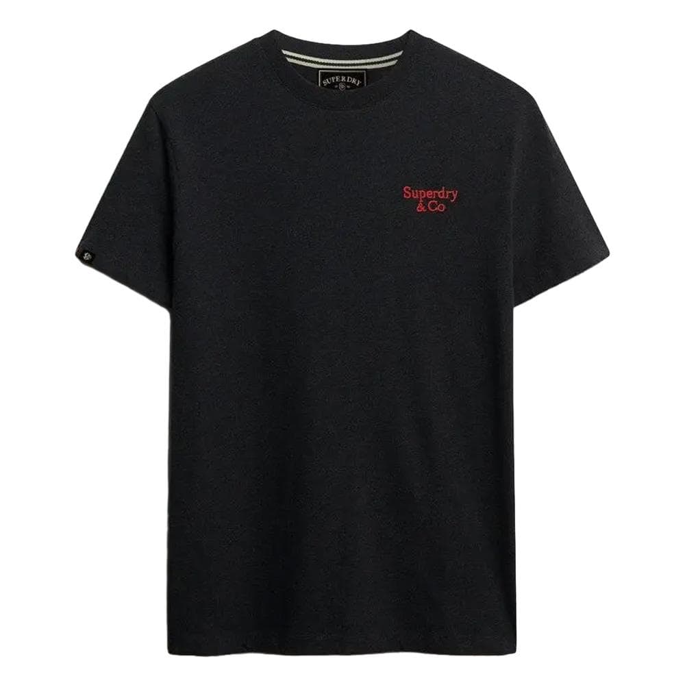 T-Shirt Noir Homme Superdry Essential Serif 1