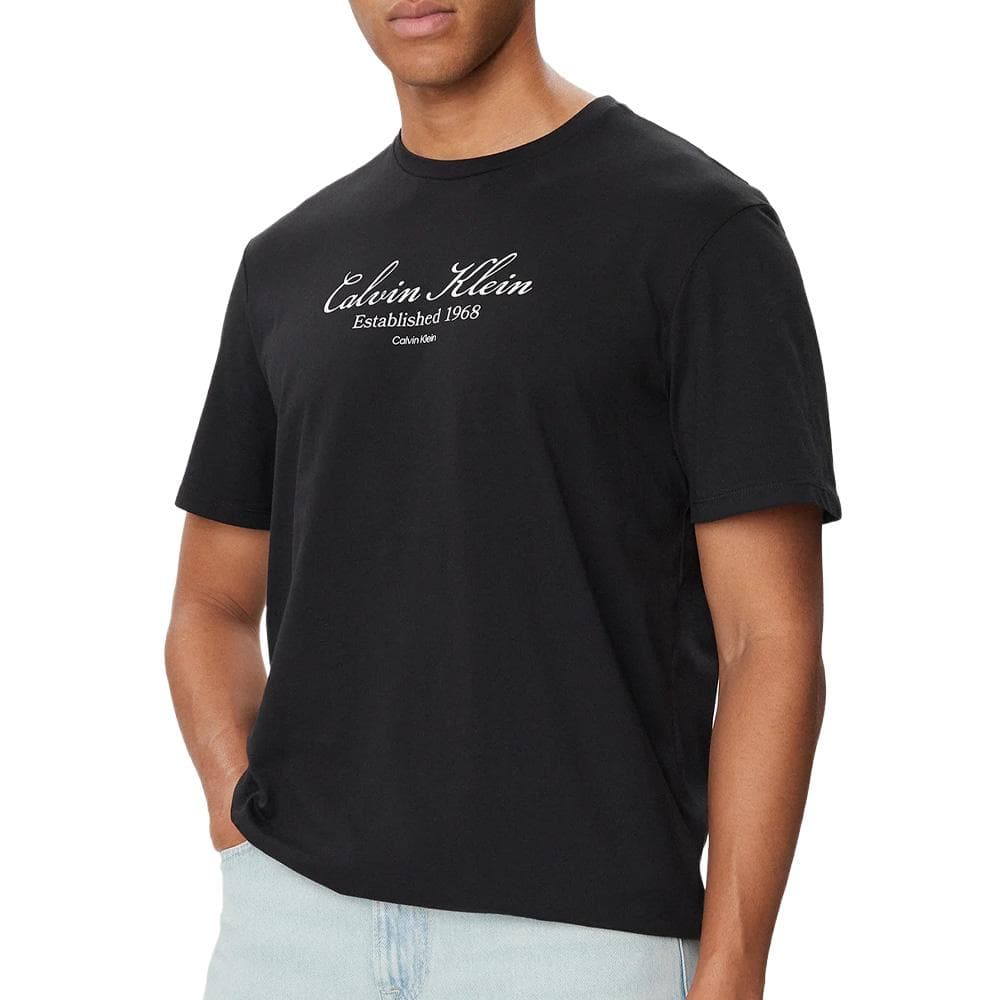 T-Shirt Noir Homme Calvin Klein Jeans Script Cal 1