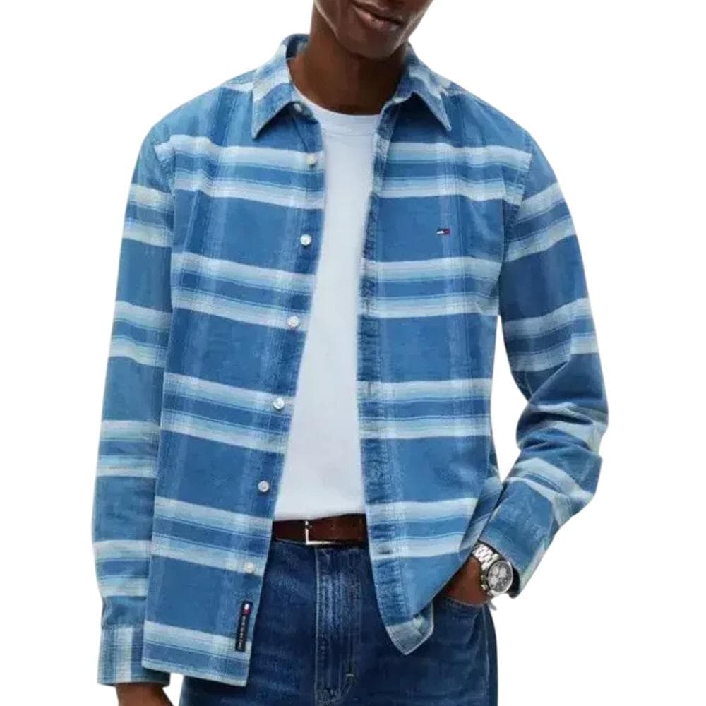 Chemise Bleu Homme Tommy Hilfiger Pattern Cord 1
