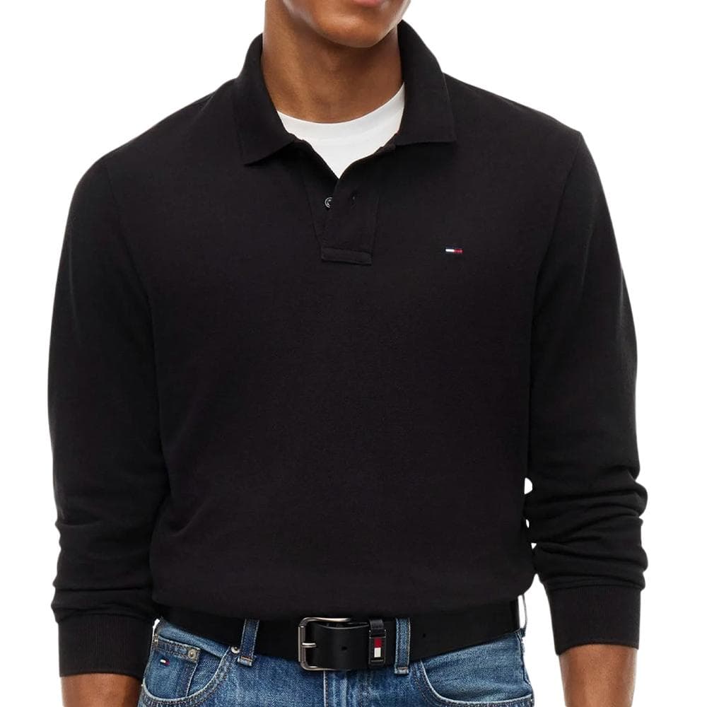 Polo Manches Longues Noir Homme Tommy Hilfiger Reg 1