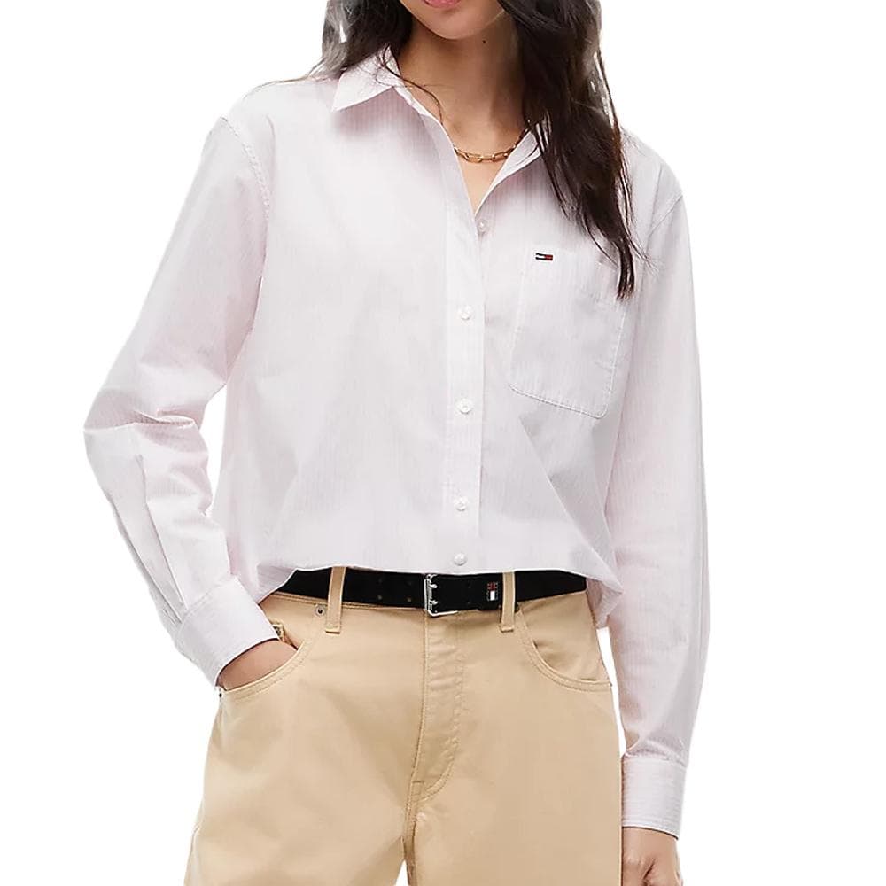 Chemise Blanche/Rose Femme Tommy Hilfiger Essential Sh 1