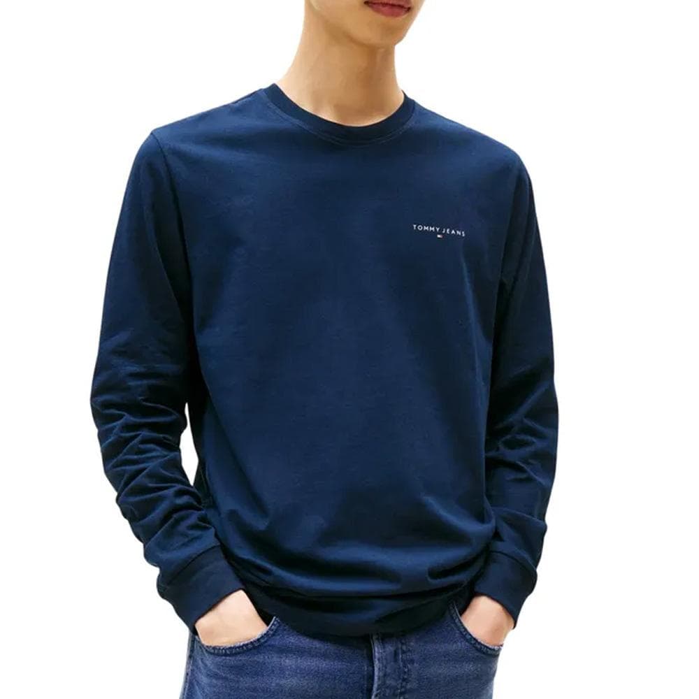 T-Shirt Manches Longues Bleu Homme Tommy Hilfiger Chest 1