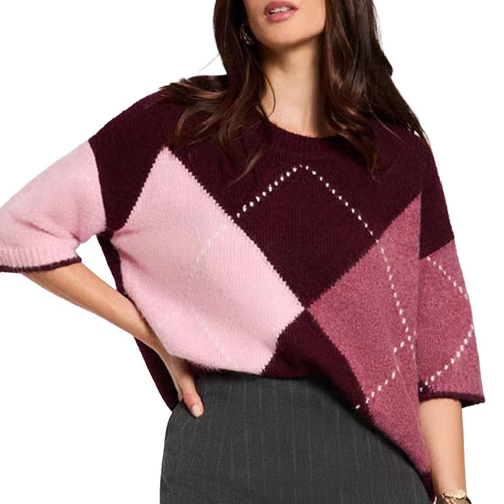 Pull Bordeaux Femme Morgan Jacquard 1