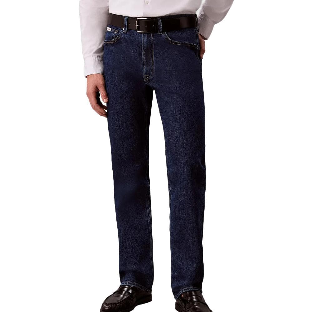 Jean Bleu Foncé Homme Calvin Klein Jeans Standard Straight 1
