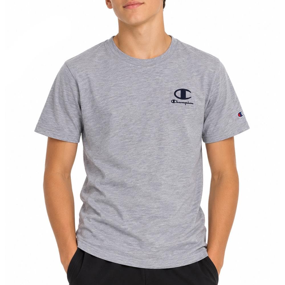T-Shirt Gris Garçon Champion Embroidery 1