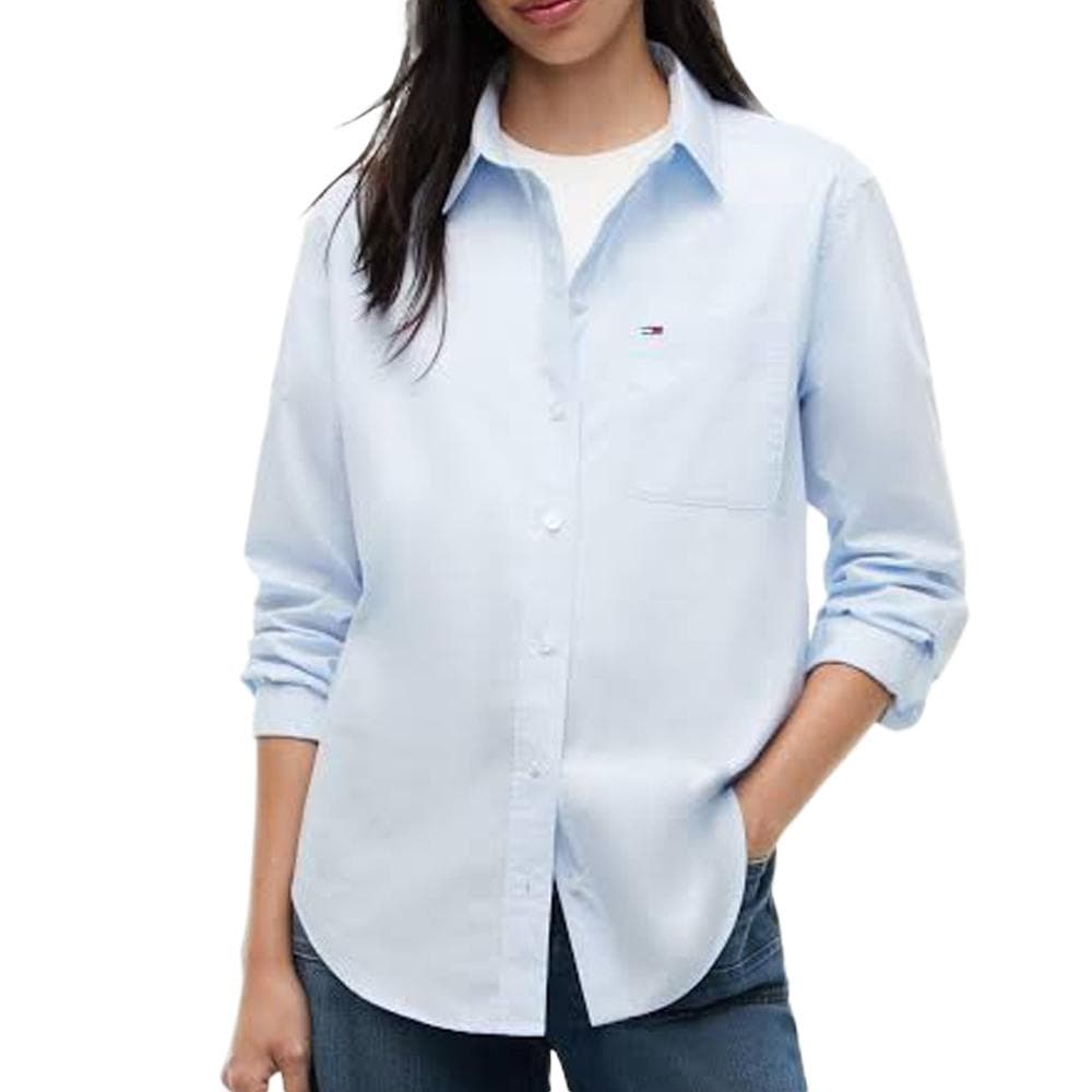 Chemise Bleu Clair Femme Tommy Hilfiger Essential Sh 1
