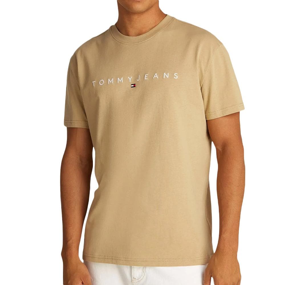 T-Shirt Beige Sable Homme Tommy Hilfiger Reg Linearss 1