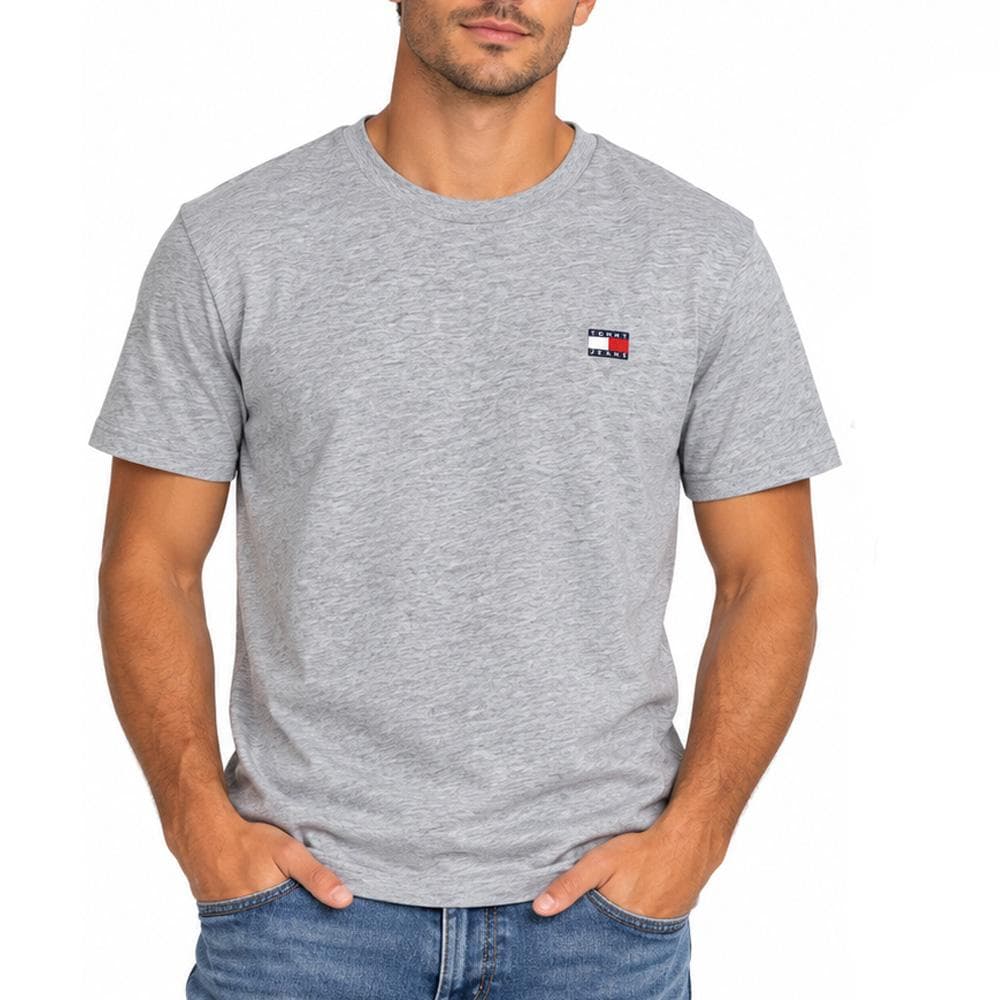 T-shirt Gris Homme Tommy Jeans Reg Badge DM0DM20322 1