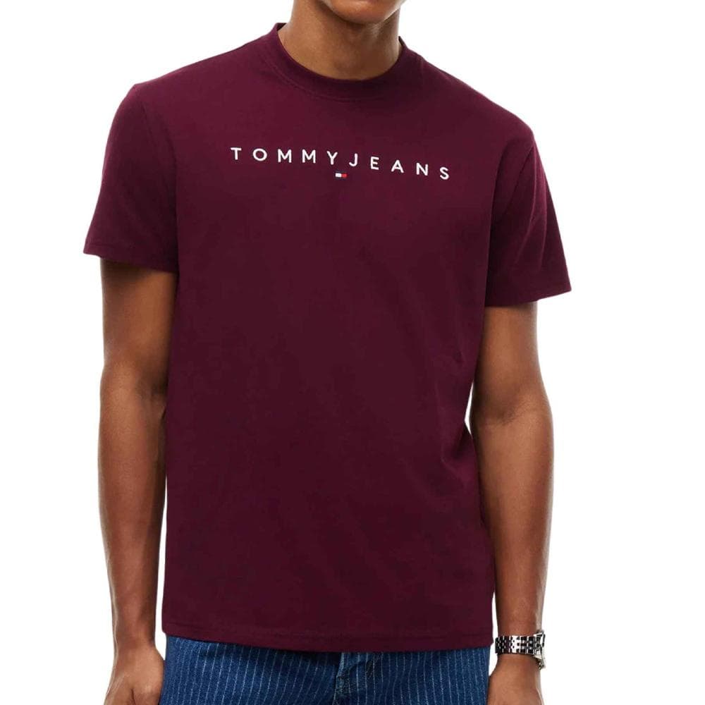 T-Shirt Bordeaux Homme Tommy Hilfiger Reg Linearss 1