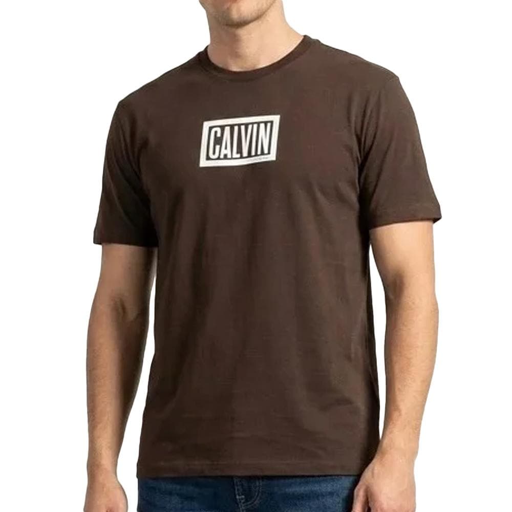T-Shirt Marron Homme Calvin Klein Jeans Boxed 1