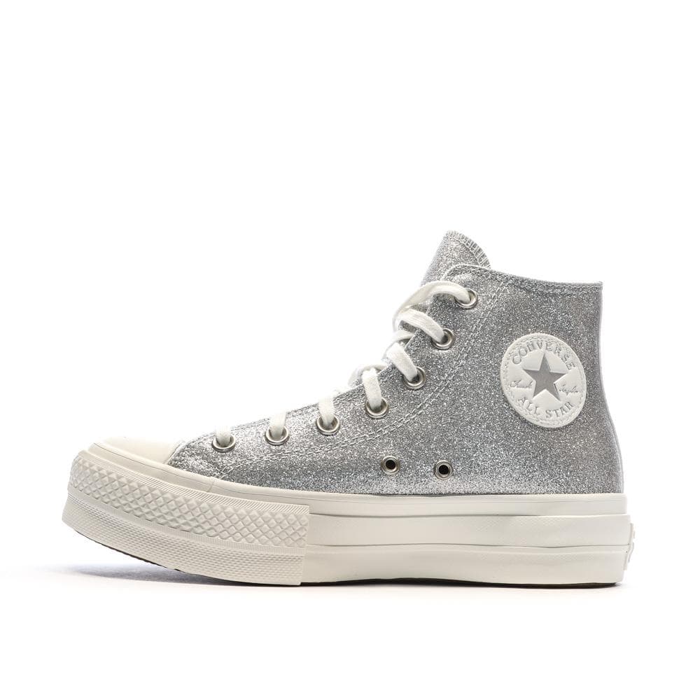 Baskets Argentés Femme Converse Chuck Taylor All Star Lift 1