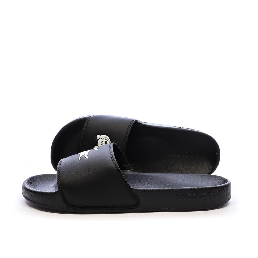 Claquettes Noires/Blanches Homme Lacoste Serve 1