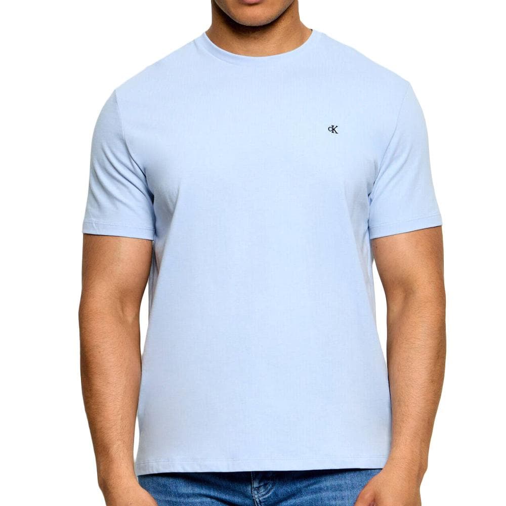 T-Shirt Bleu Clair Homme Calvin Klein Jeans Classic Monogram 1