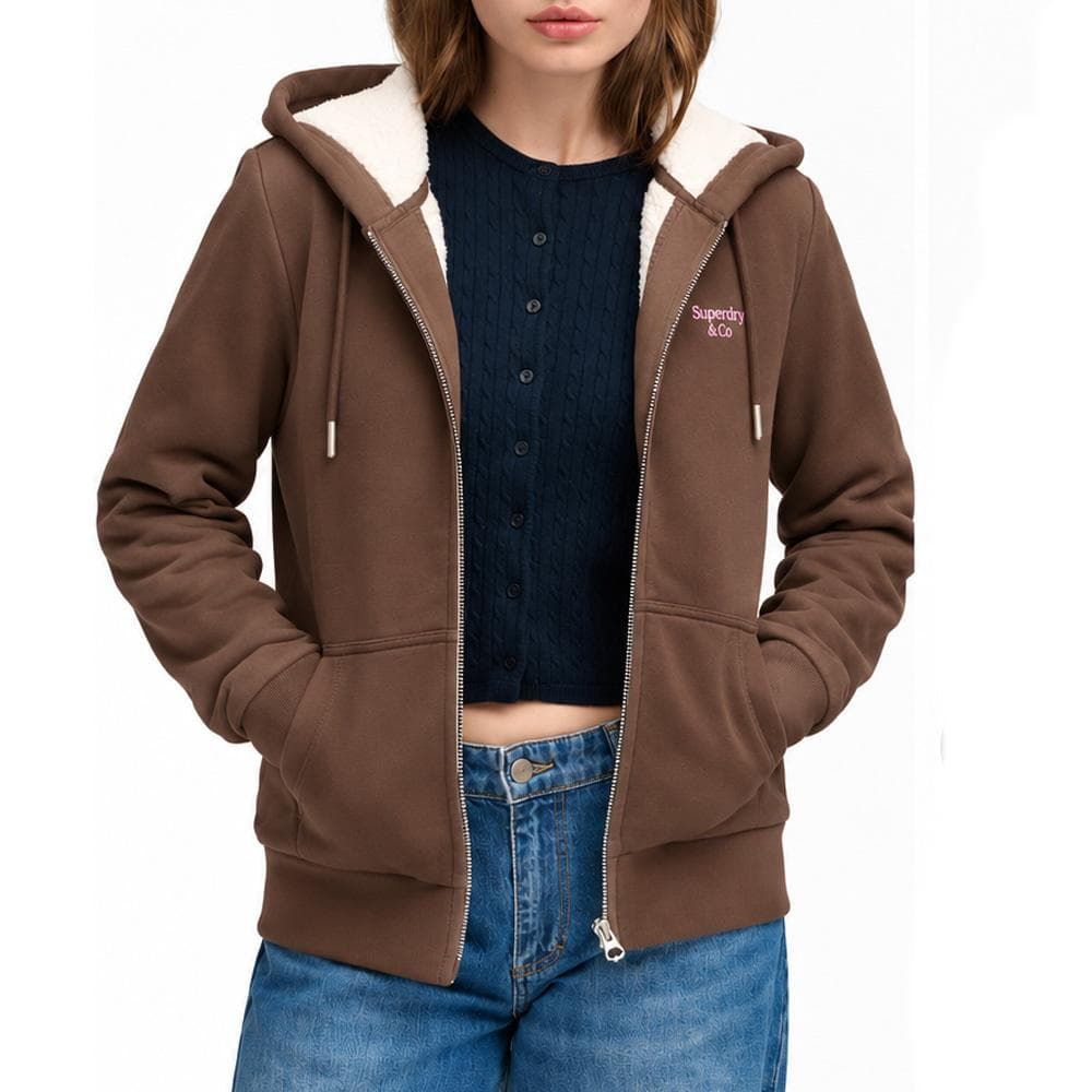 Sweat Marron Femme Superdry Signature 1