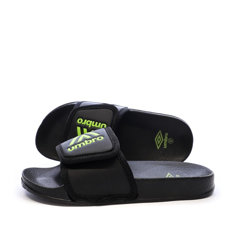 Claquettes Noires/Vert Garçon Umbro Tao 1