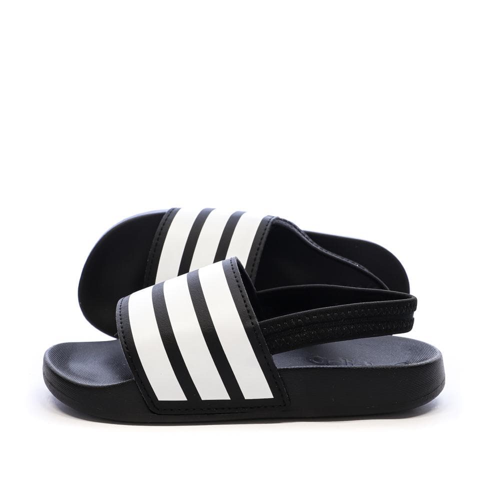 Claquettes Noires/Blanches Garçon Adidas Adilette Estrap 1