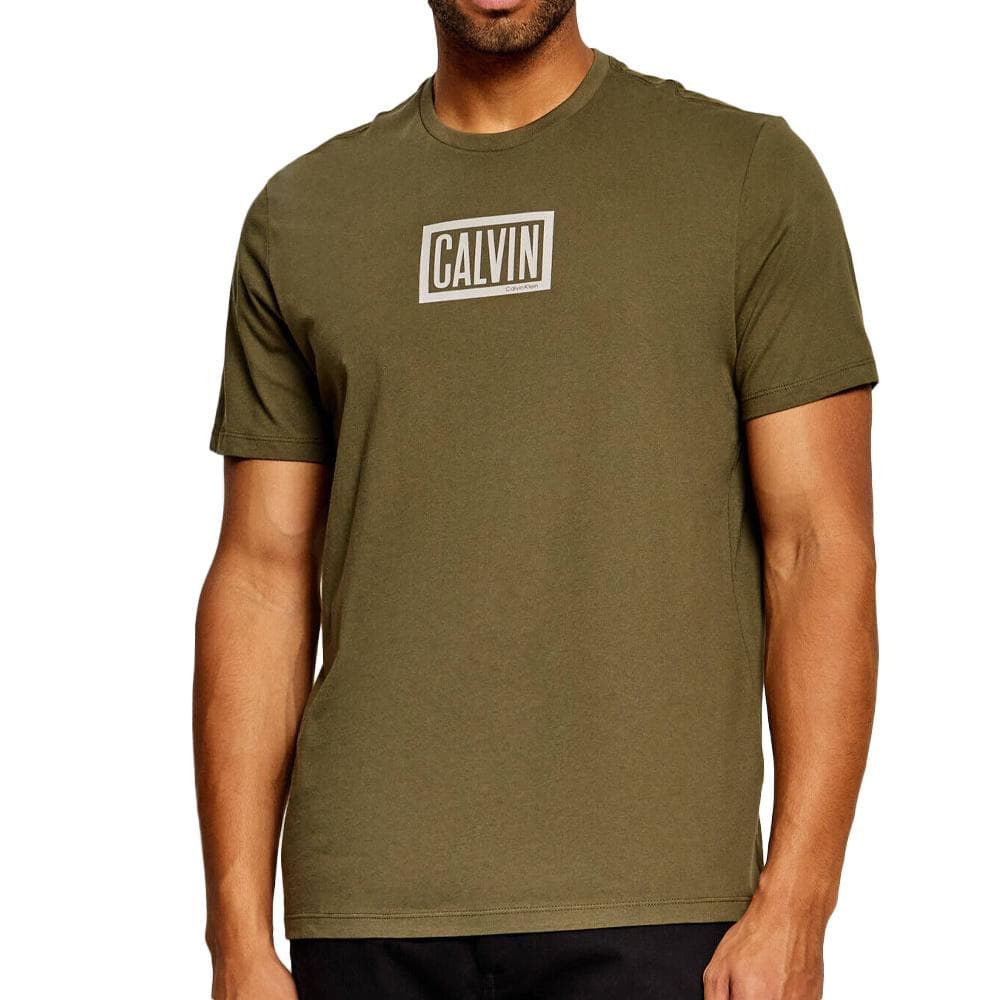 T-Shirt Kaki Homme Calvin Klein Jeans 30s Boxed 1