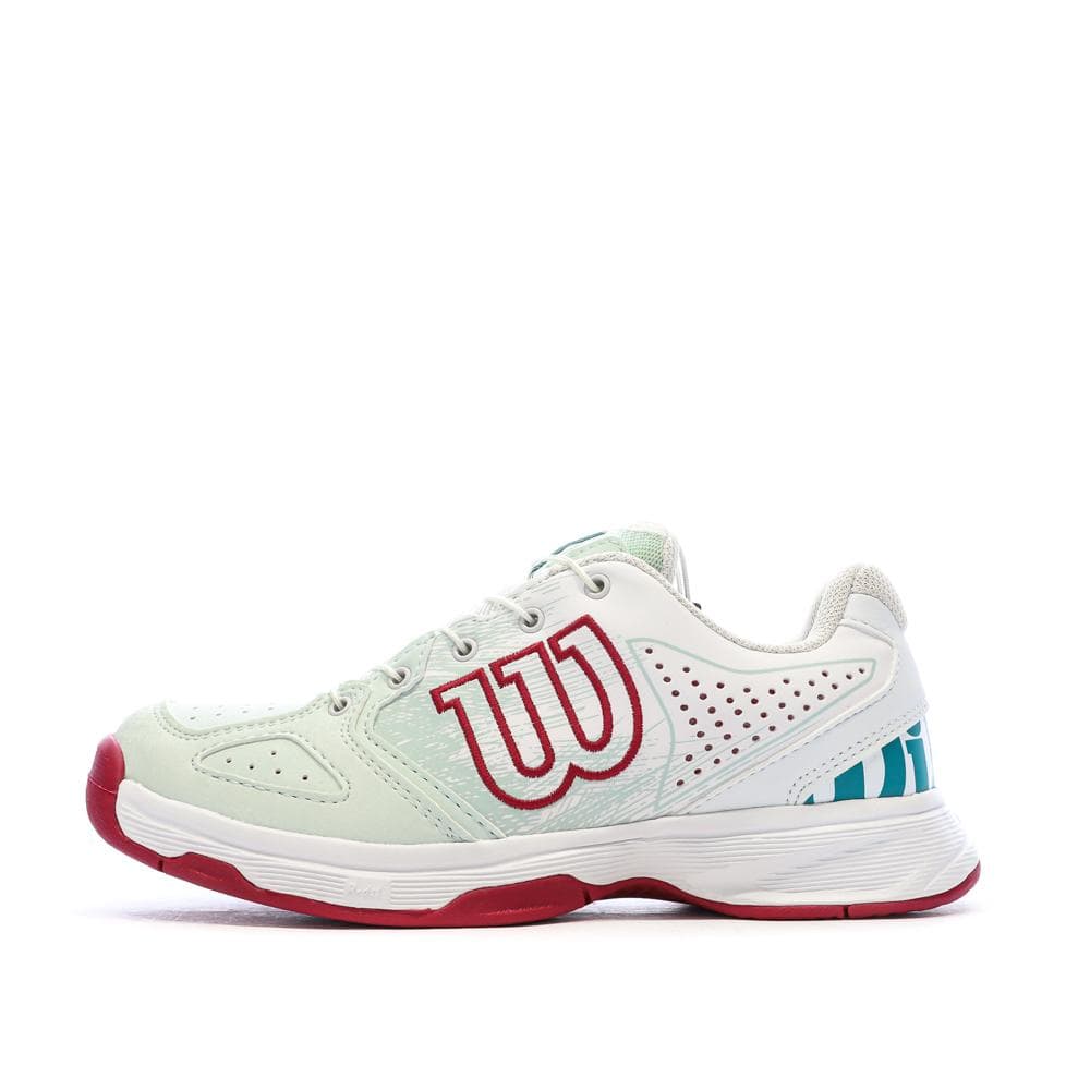 Chaussures de tennis Blanches/Bordeaux Junior Wilson Kaos 1