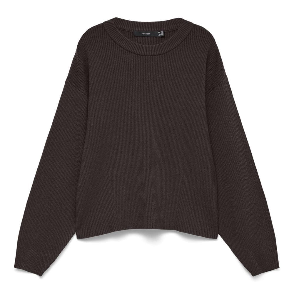 Pull Marron Foncé Femme Vero Moda Gold Lux 1