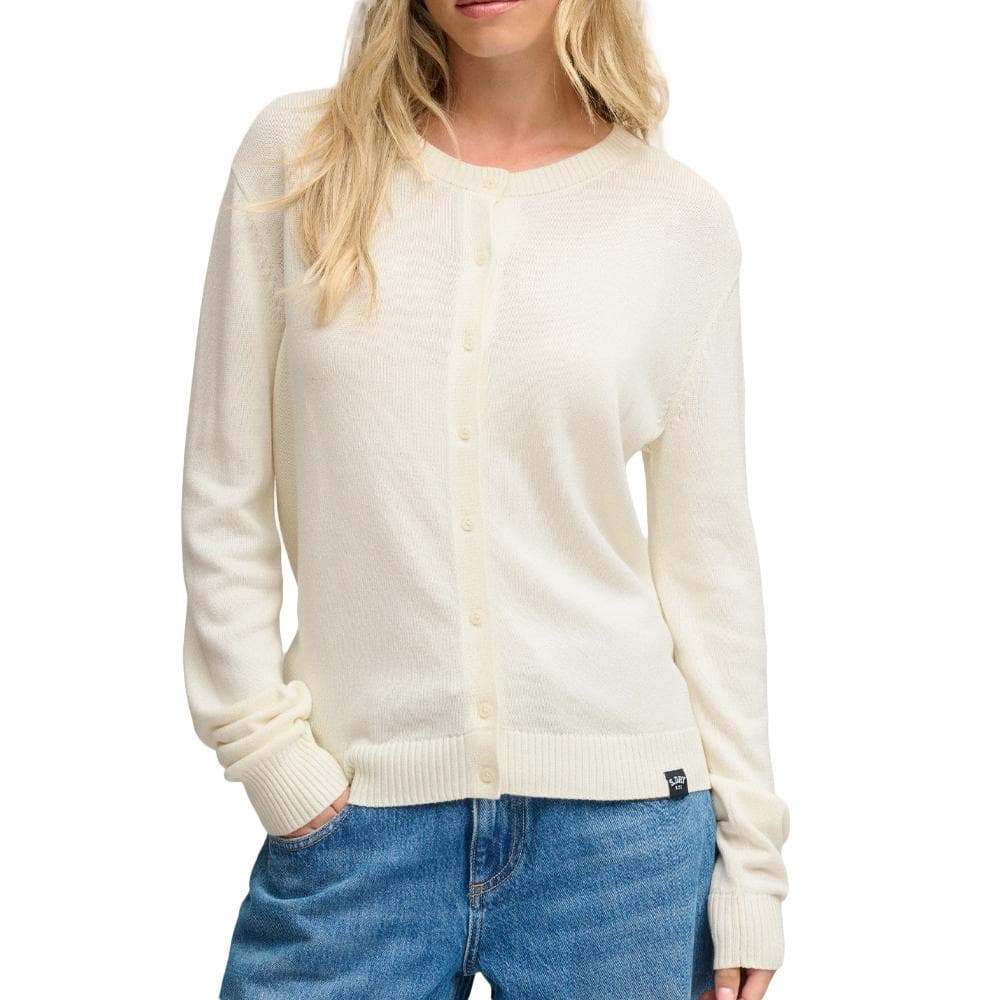 Gilet Écru Femme Superdry Essential Slouchy 1