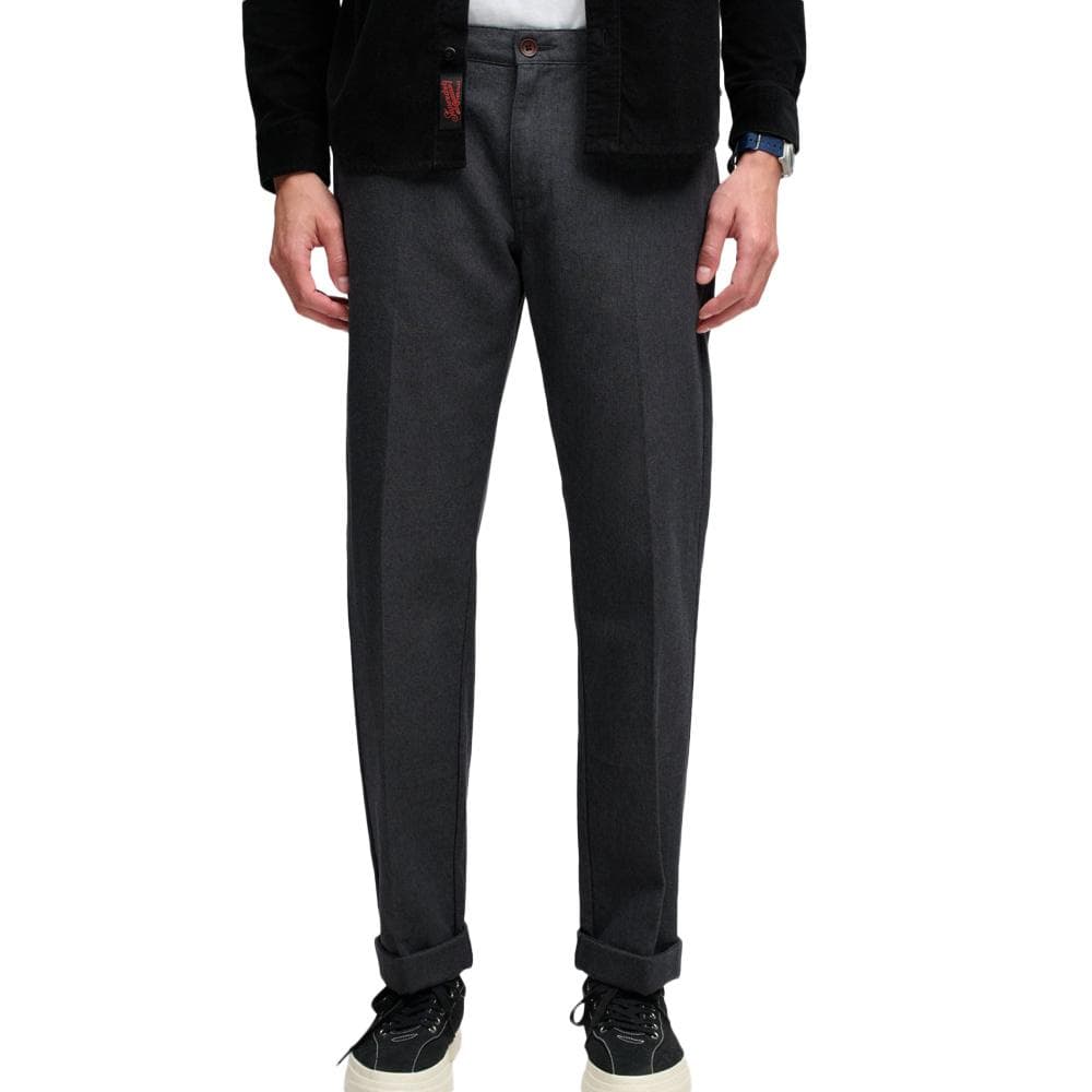 Pantalon fluide Regular Gris Homme Superdry Premium Textured 1