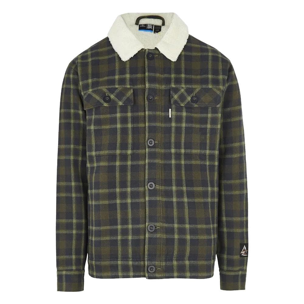 Veste à carreaux kaki Homme O'Neill Fleece Lined 1