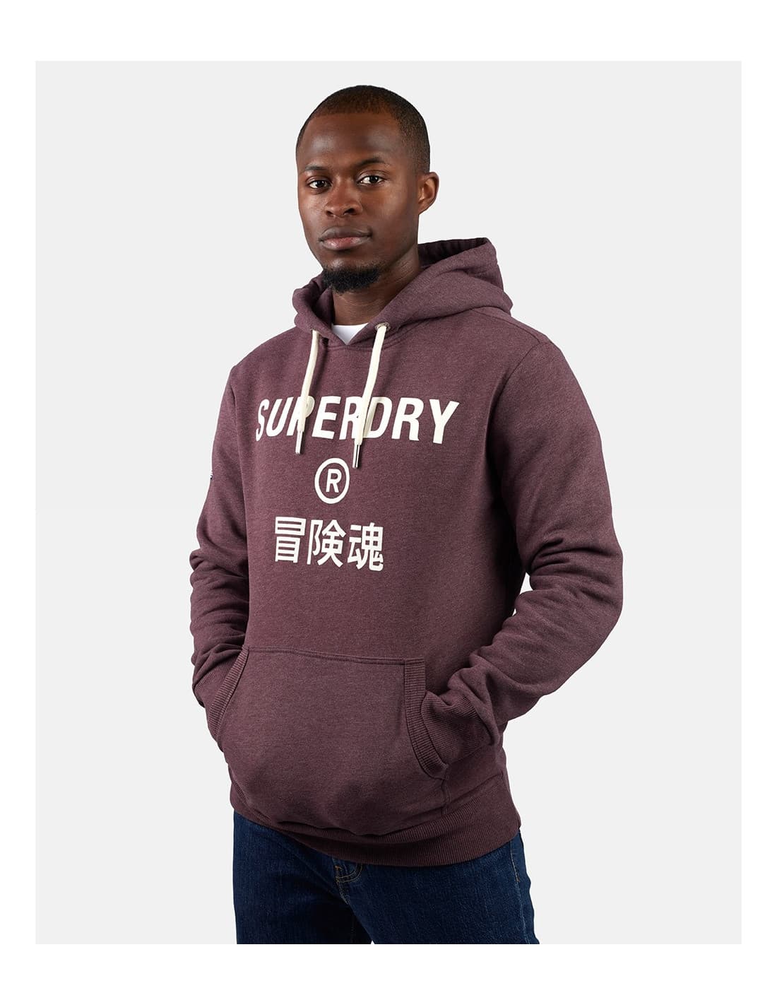 Sweat-shirt à capuche SUPERDRY Vintage Corp Logo Marl 1