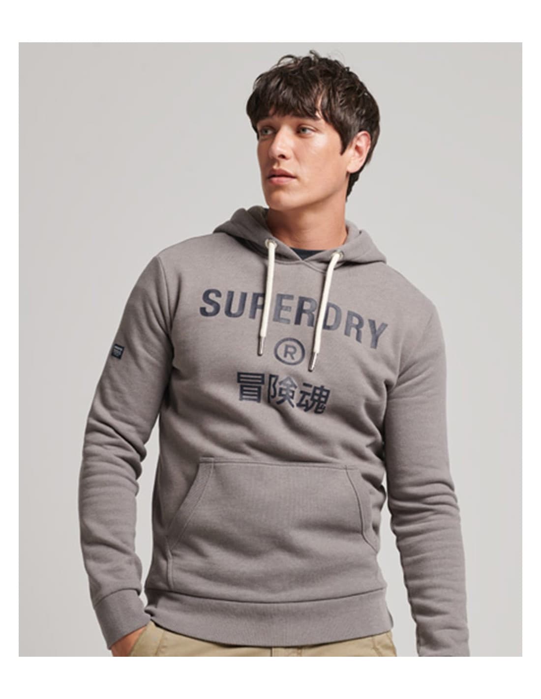 Sweat-shirt à capuche SUPERDRY Vintage Corp Logo Marl 2