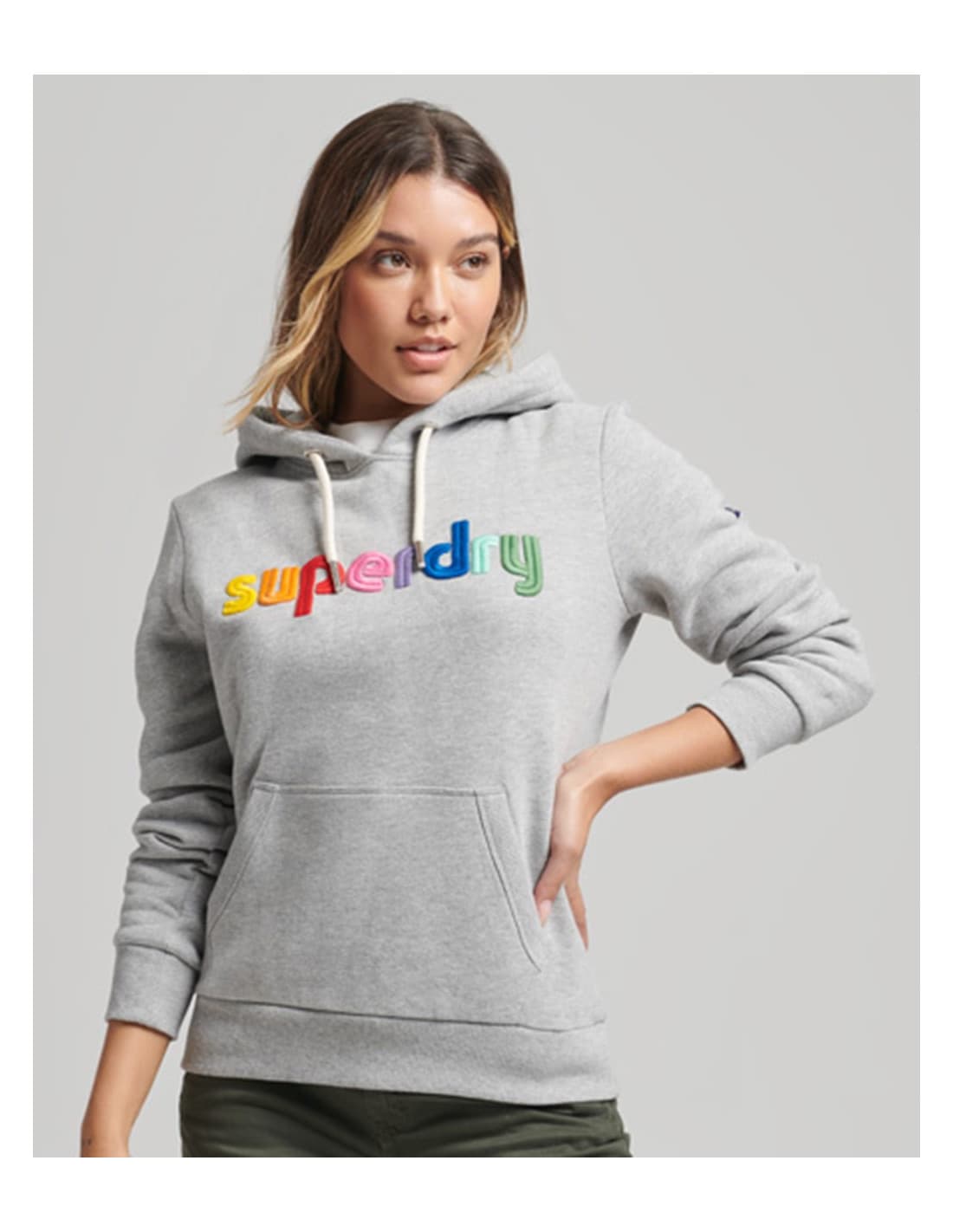 Sweat à capuche SUPERDRY Vintage Cl Rainbow 1