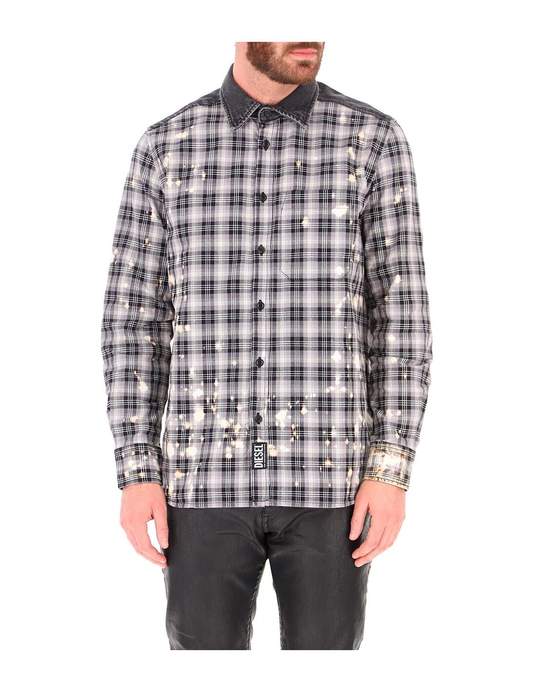 Chemise à carreaux lunaires Diesel 4