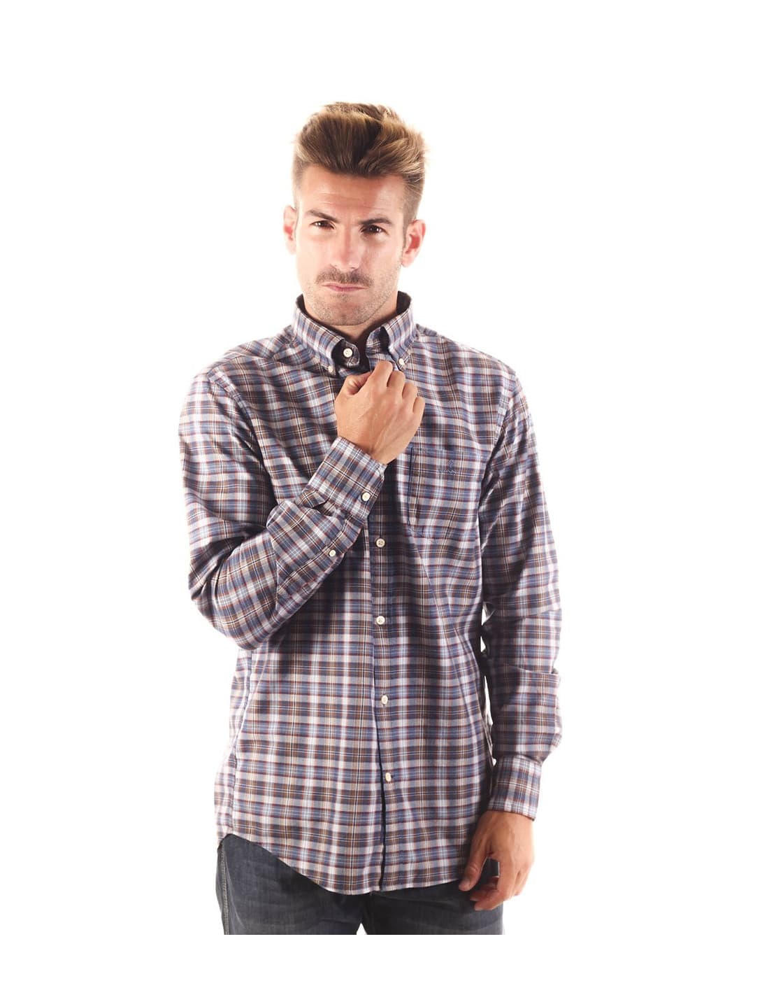 Chemise à carreaux indigo GANT 2