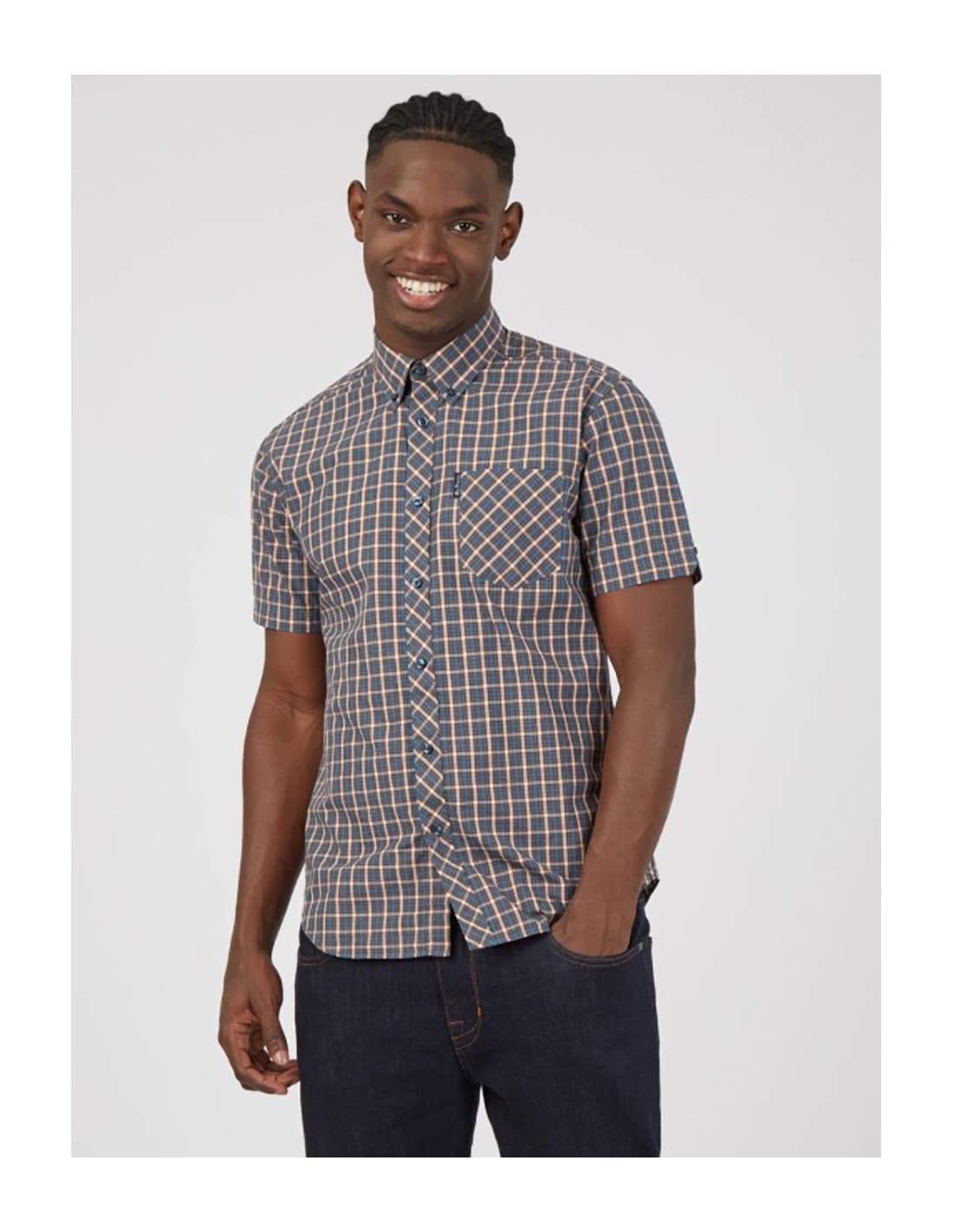 Chemise à manches courtes à carreaux BEN SHERMAN Signature House Check 1