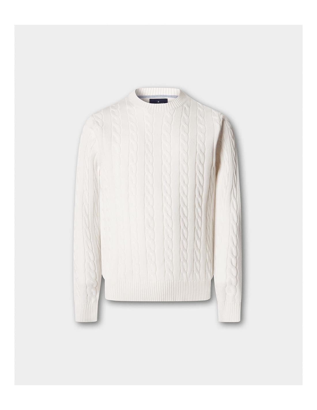 Pull HACKETT en coton à torsades - Col rond 1