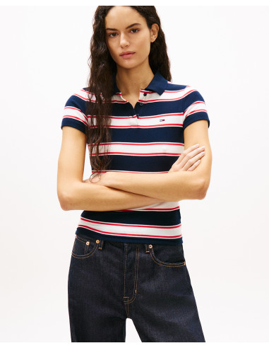 Polo côtelé coupe ajustée TOMMY HILFIGER 1