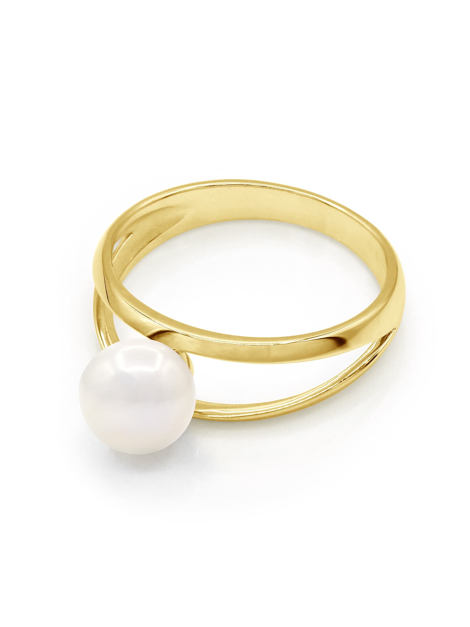 Bague Véritable Perle d'Eau Douce Ronde 8-9 mm — Or Jaune 375 Millièmes 1