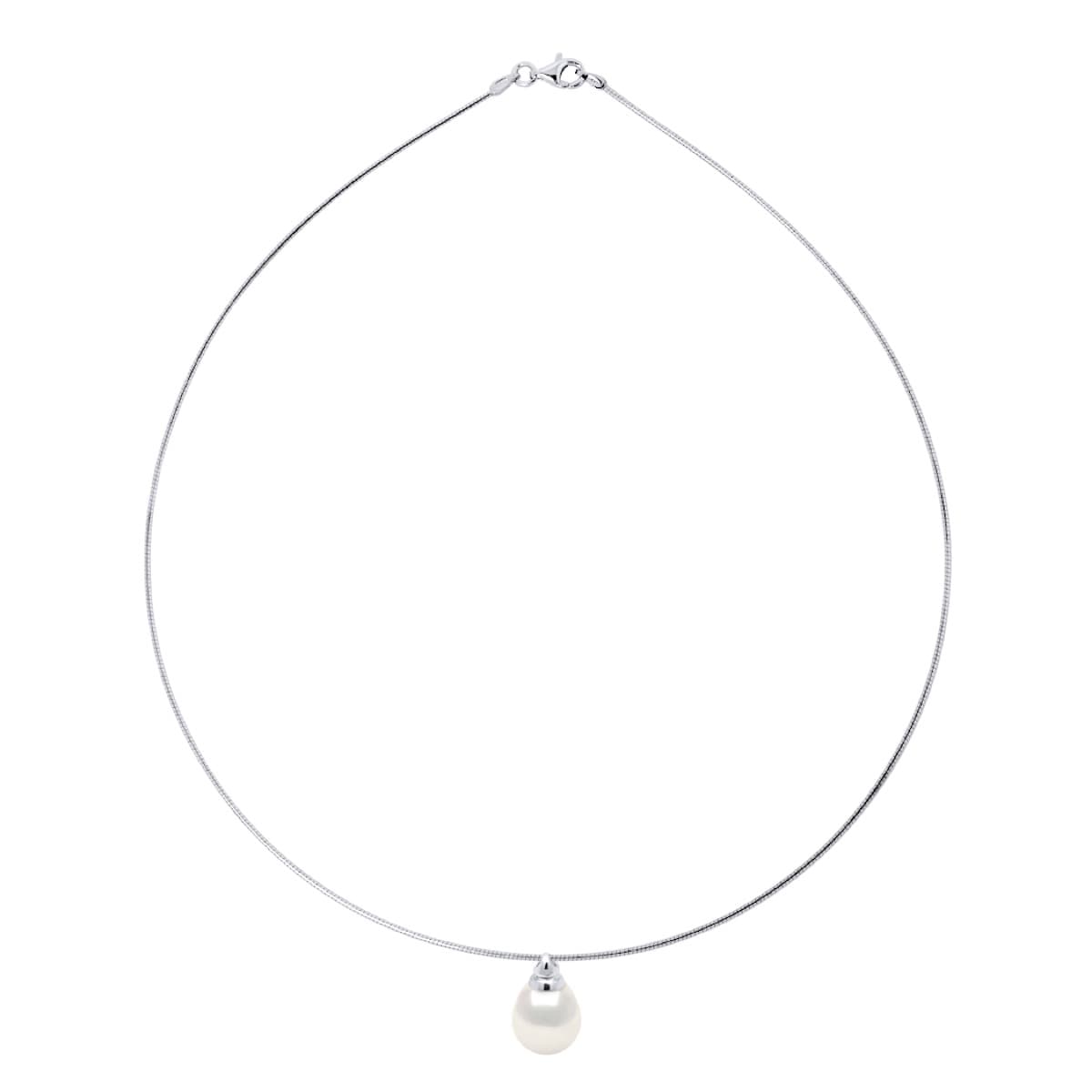 Collier Véritable Perle d'Eau Douce Poire 10-11 mm — Argent 925 Millièmes Rhodié — 42 cm 2