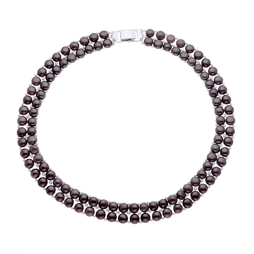 Collier 2 Rangs Véritables Perles d'Eau Douce 4 mm — 40 cm 1