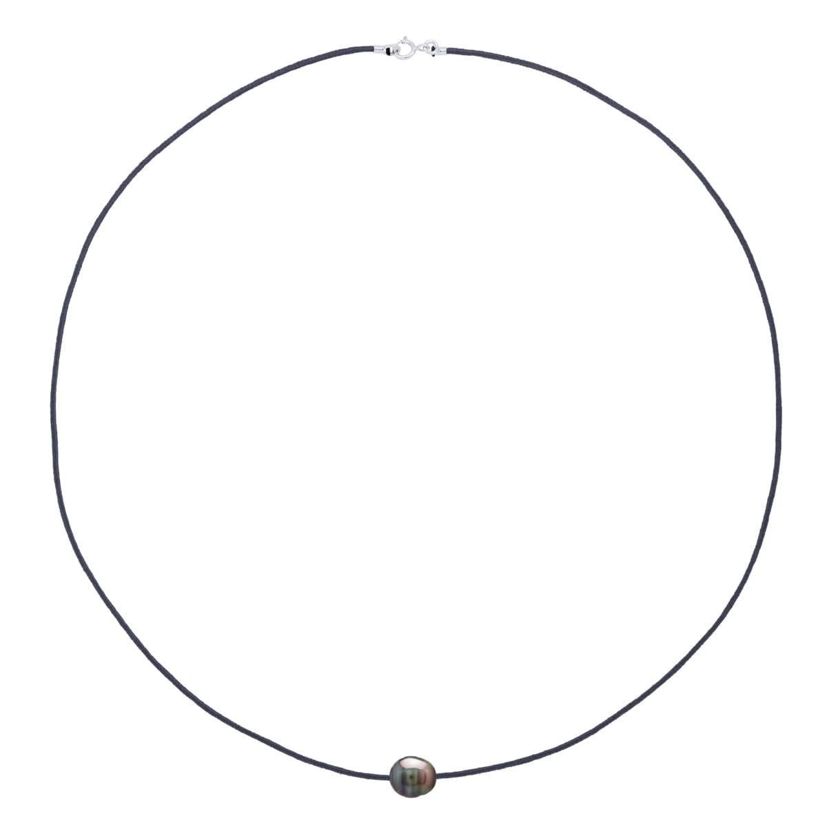 Collier Véritable Perle de Tahiti Cerclée 9-10 mm — Argent 925 Millièmes — 42 cm 3