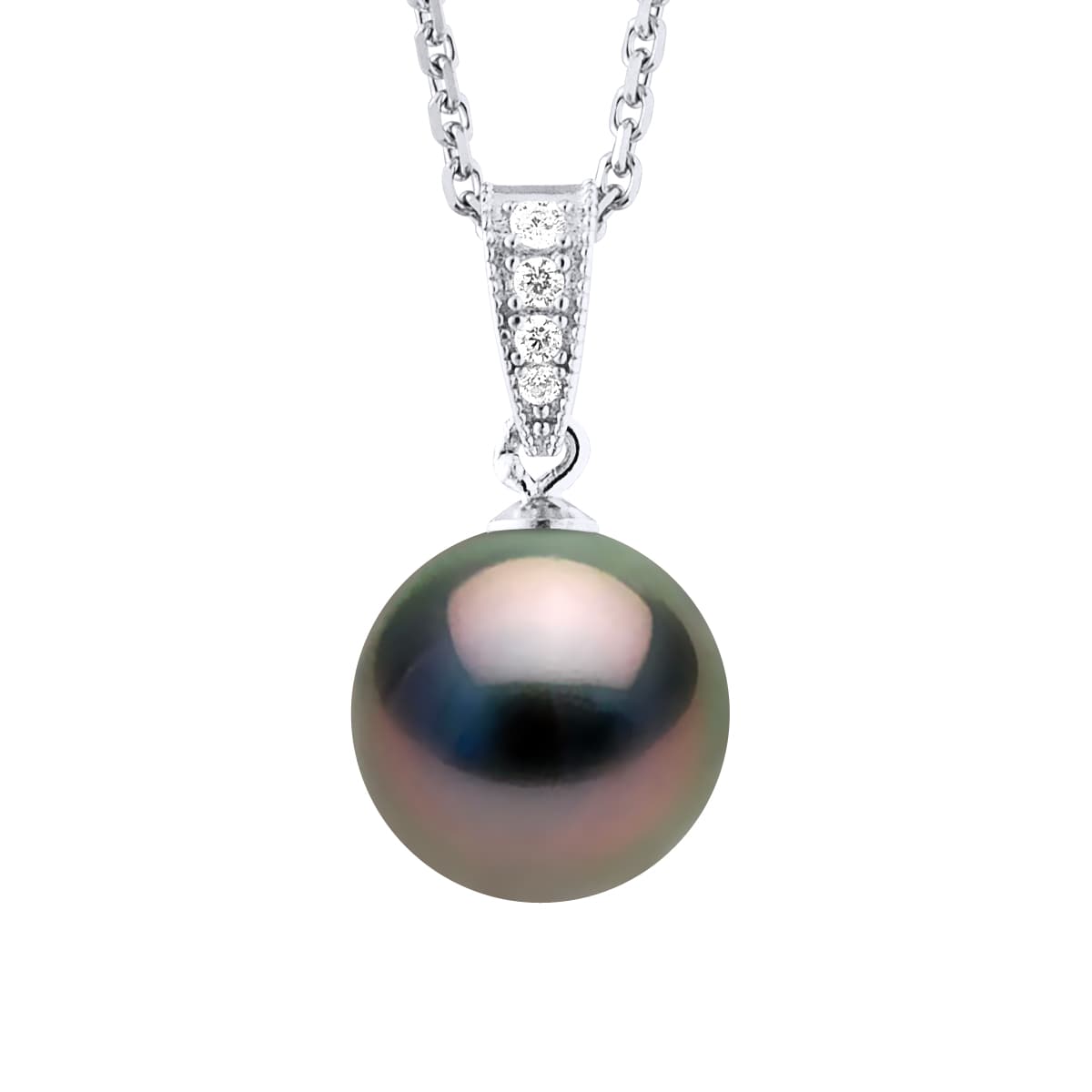 Collier Véritable Perle de Tahiti Ronde 10-11 mm — Argent 925 Millièmes — 42 cm 1
