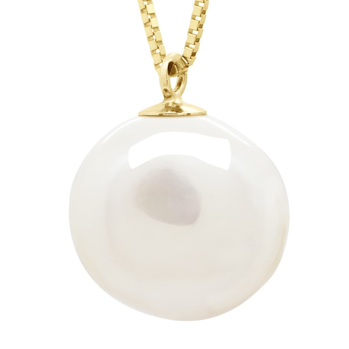 Collier Véritable Perle d'Eau Douce Baroque 12-13 mm — Or Jaune 375 Millièmes — 42 cm 1