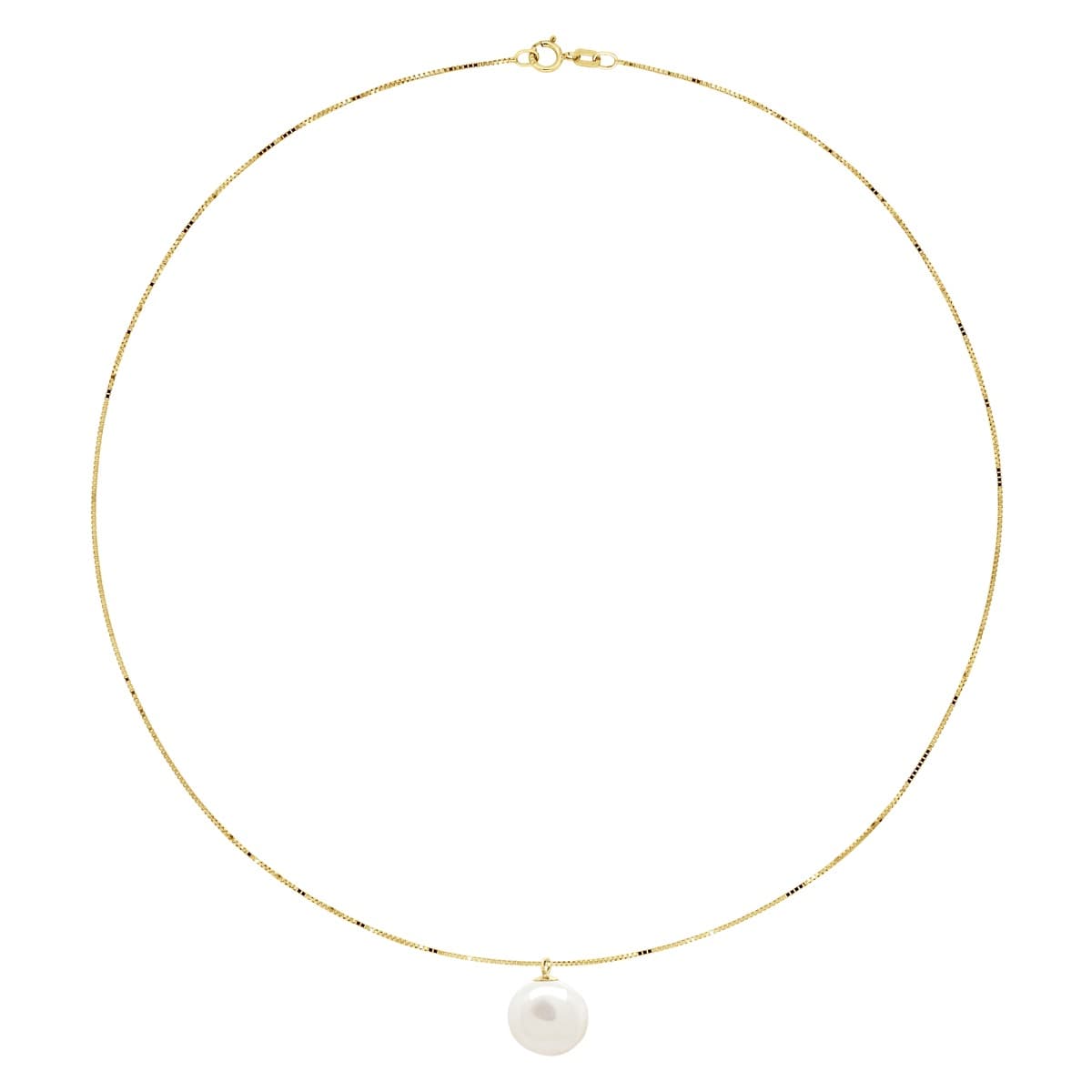 Collier Véritable Perle d'Eau Douce Baroque 12-13 mm — Or Jaune 375 Millièmes — 42 cm 3