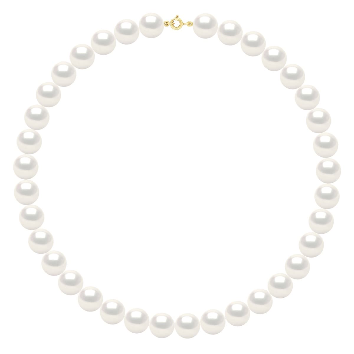 Collier Véritables Perles d'Eau Douce Rondes 12-13 mm — Or Jaune 375 Millièmes — 42 cm 1