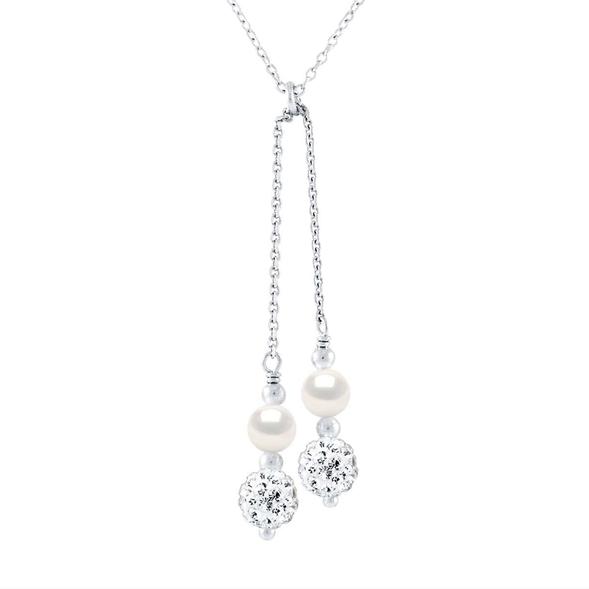 Collier Véritables Perles de Culture d'Eau Douce Rondes 6-7 mm — Argent 925 Millièmes — 42 cm 1